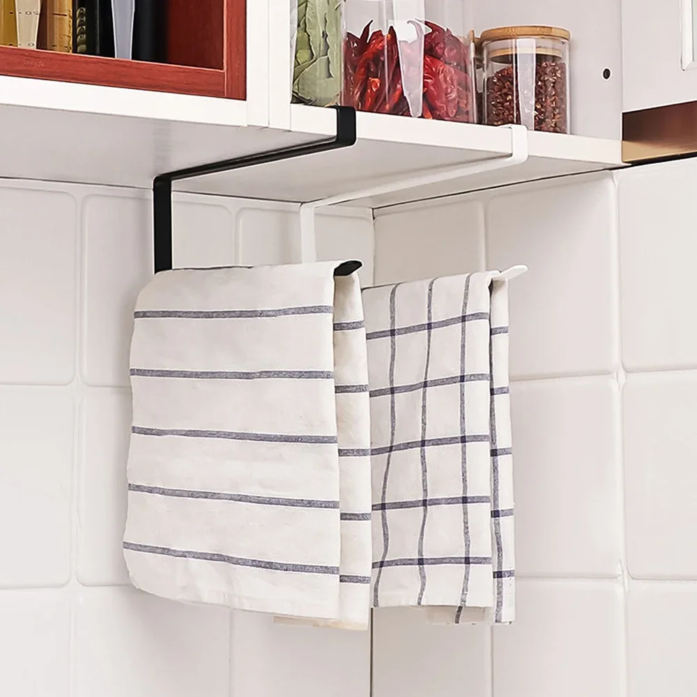 Hanging Kitchen Paper Towel Rack, Roll Paper, Plastic Wrap, Rag Organizer Rack, For Kitchen, Cabinets, Bathroom Organizer Rack