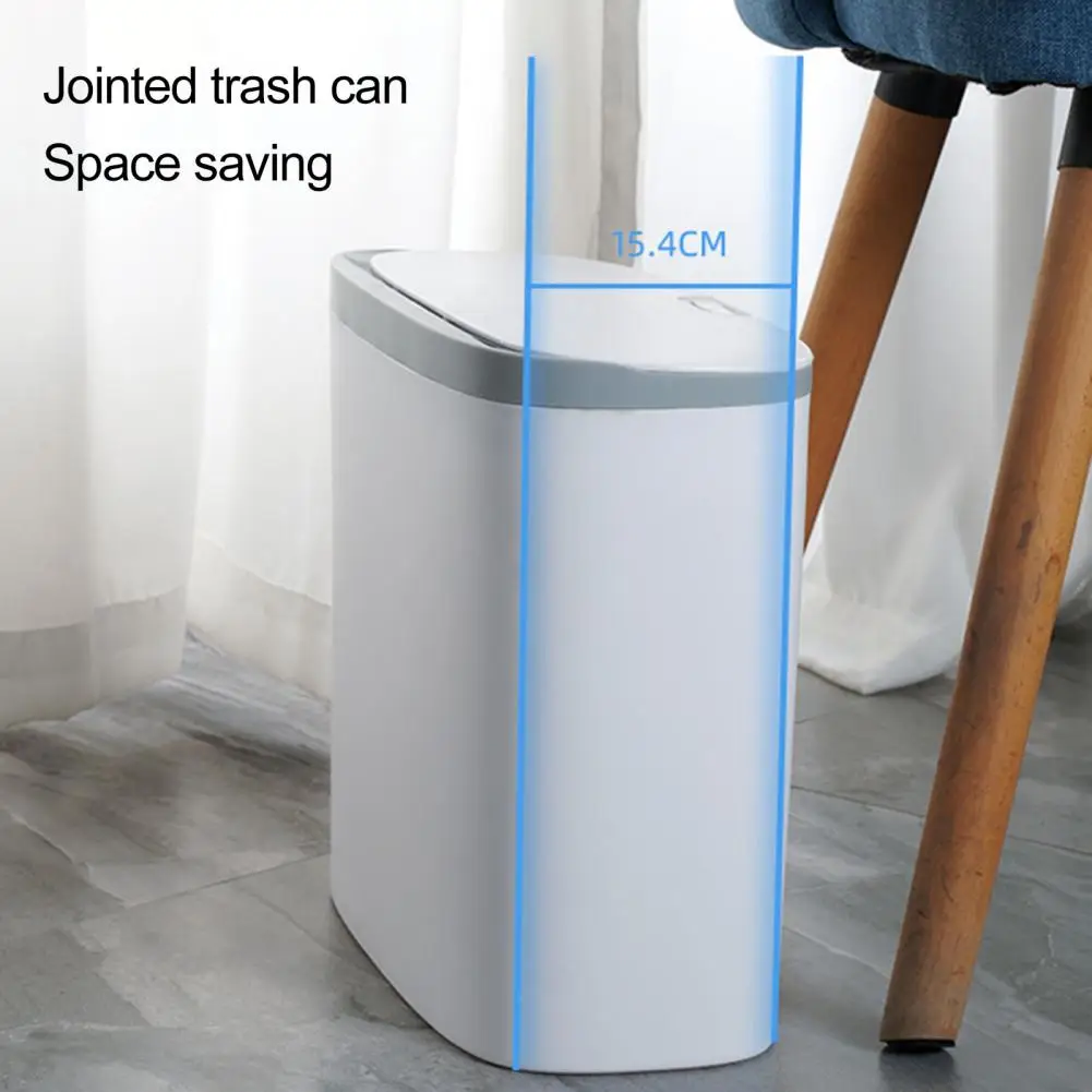 Smart Trash Bin Battery Style Wall Mounted Touch Control Automatic Sensor Dustbin Trash Can Bathroom Kitchen Garbage Bin