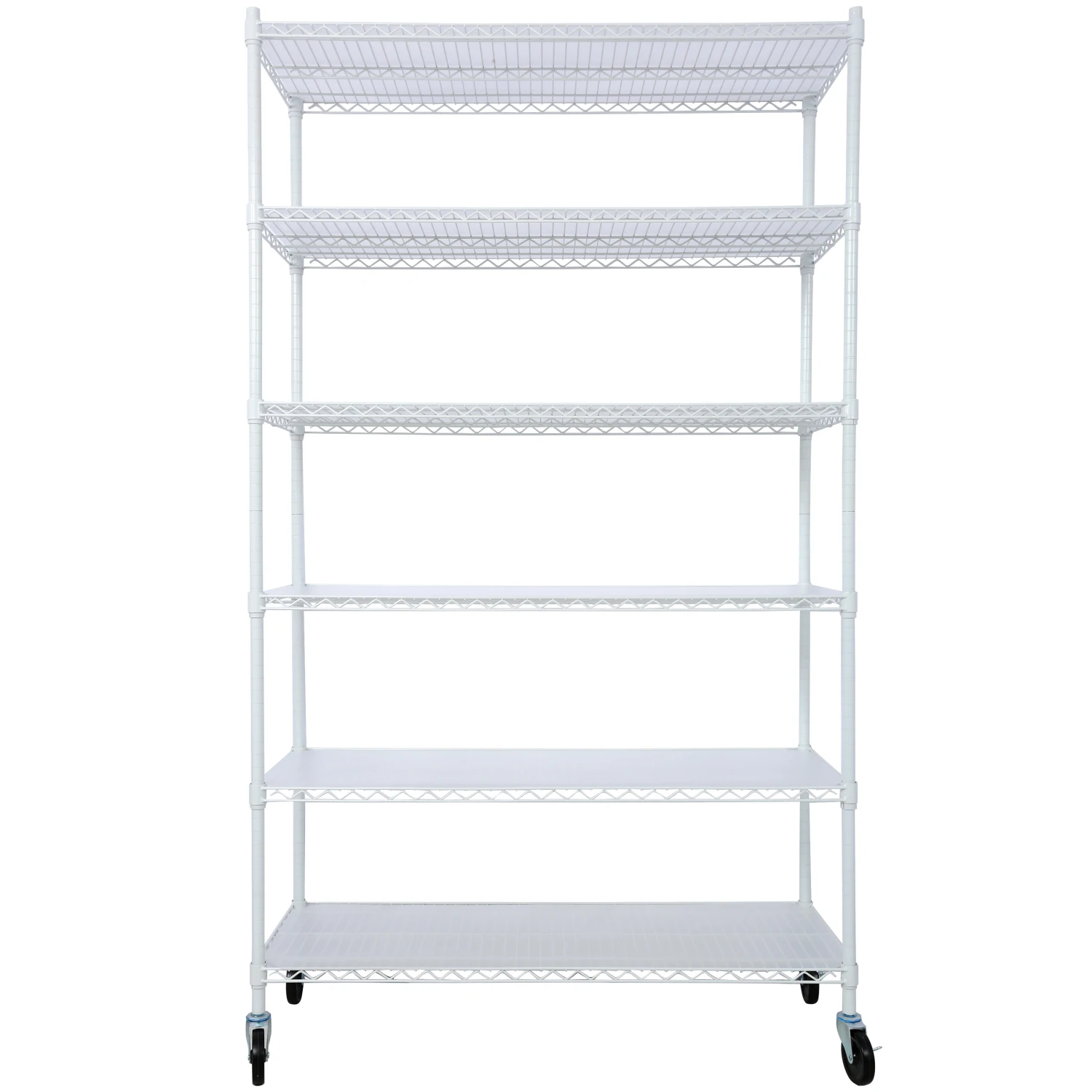 

6 Tier 6000lbs Capacity NSF Metal Shelf Wire Shelving Unit, Heavy Duty Adjustable Storage Rack with Wheels & Shelf Liners for Co