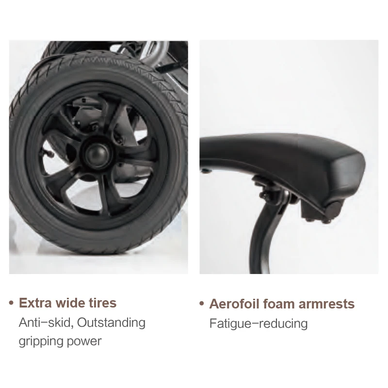 كراسي متحركة كهربائية Yuwell D130EL كرسي طاقة ذكي قابل للطي لجميع التضاريس