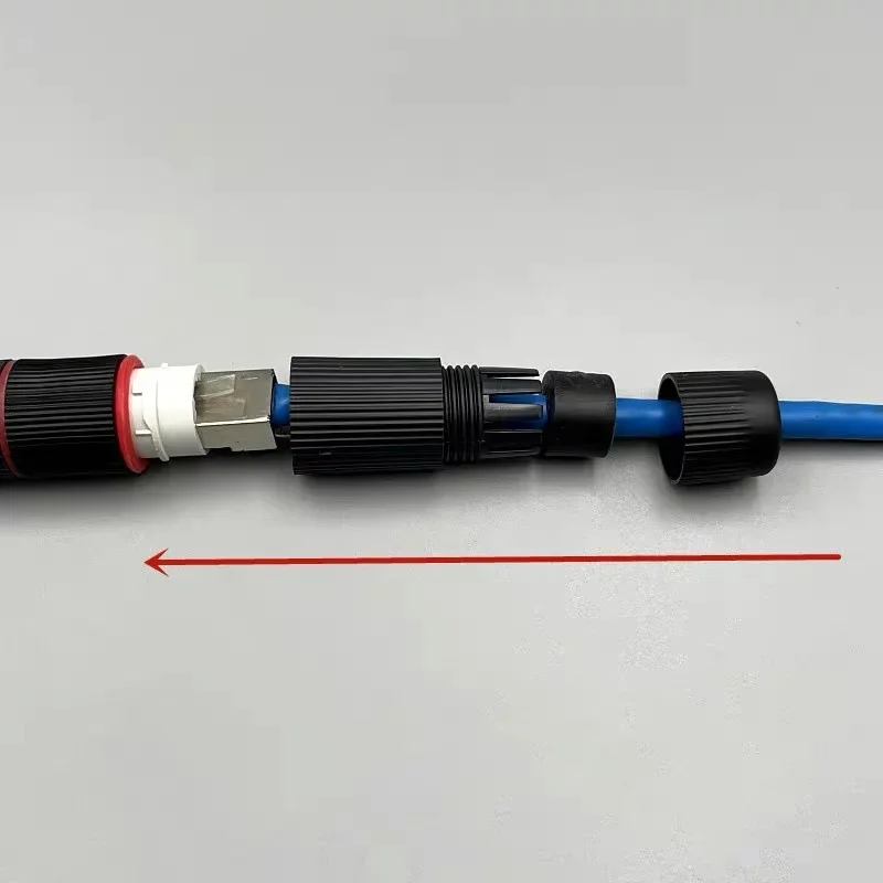 5PCS RJ45 Docking Connector Ethernet Network Straight-through Waterproof IP67 Header Outdoor Broadband Network Cable Extender