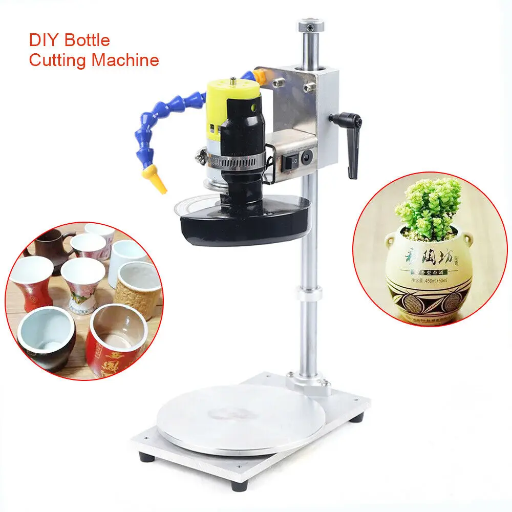 Wine Bottle Cutting Machine Tool Electric Glass Ceramic Bottle Cutter for Grinding Drilling and Cutting