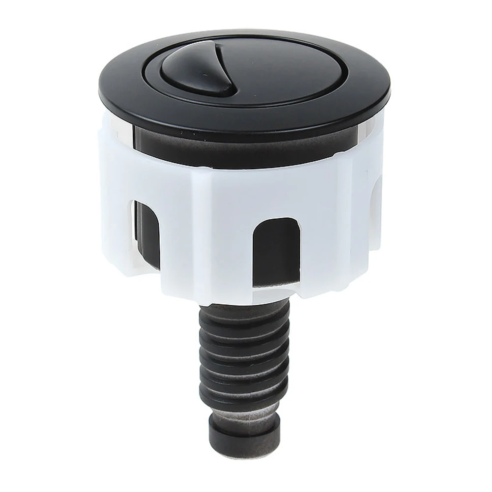 High Quality New Practical Push Button Switch Round Water Saving ABS Accessories Black Bthroom Toilet Dual Flush