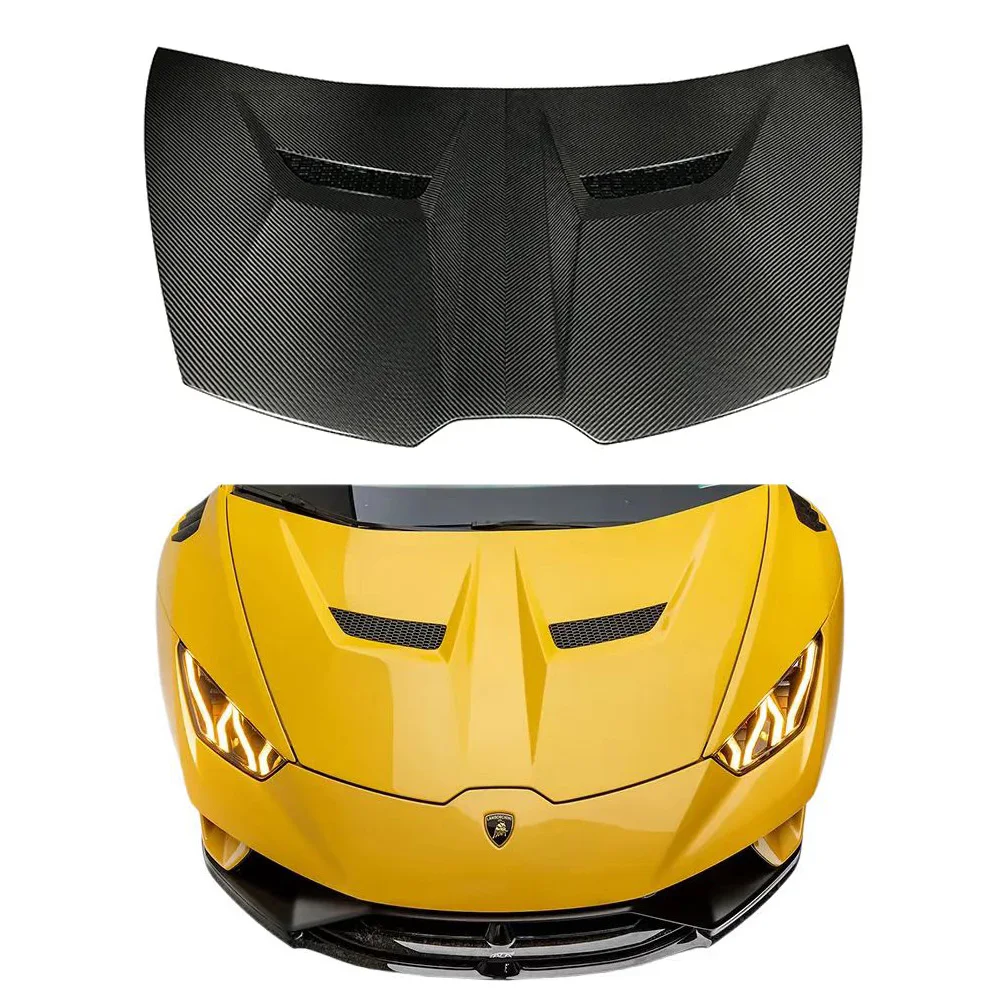 V Style Dry Full Carbon Fiber Engine Hood 2014-2018 Lamborghini Huracan LP580 LP610 EVO Front Perforamante Carbon Auto Upgrade