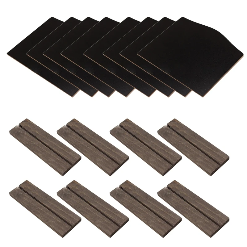 8Pcs Double Sided Chalkboard Sign Small Blackboard with Base Message Board for Wedding Birthday Party Decoration