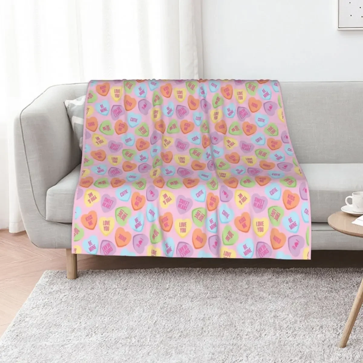 

Conversation Hearts Throw Blanket Fashion Sofas christmas gifts Summer manga Blankets