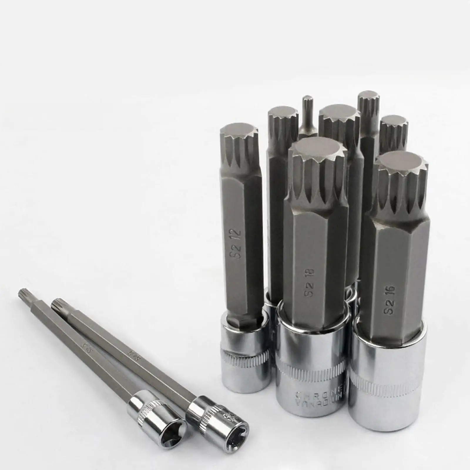 Spline Bit Socket Set for Hard to Reach Areas Lawn Equipment