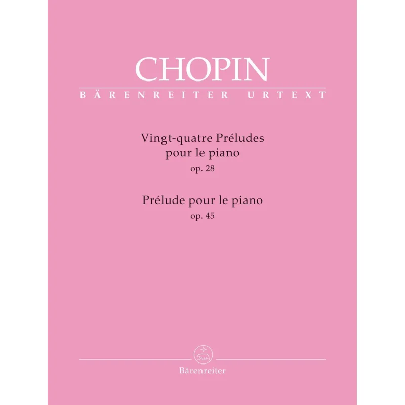 

Twenty Four Preludes Op 28 Prelude Op 45 For Piano Barenreiter Barenreiter 9790006530731 Book