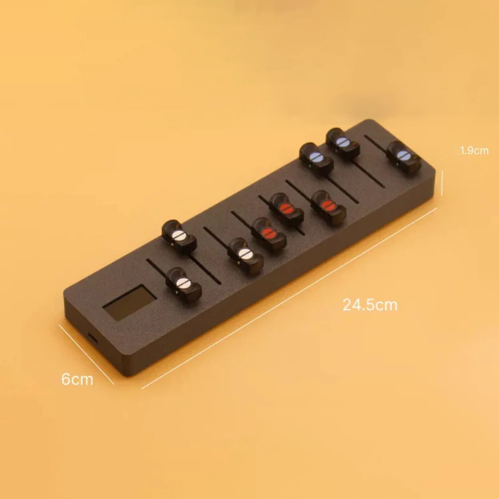 Mapping Synth Control Type-C 3.5mm MIDI OUT 14-bit 7-bit 5 Presets EM-F9 MIDI Controller 9 Faders Digital Display Host
