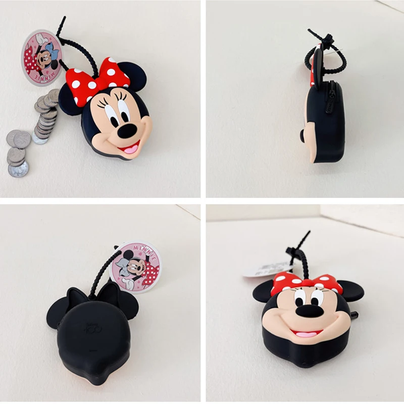 Disney Portemonnee Mickey Mouse Siliconen Zero Wallet Anime Minnie Mouse Portemonnee Studenten Mini Handtas Opbergzakken Muntzakken Geschenken