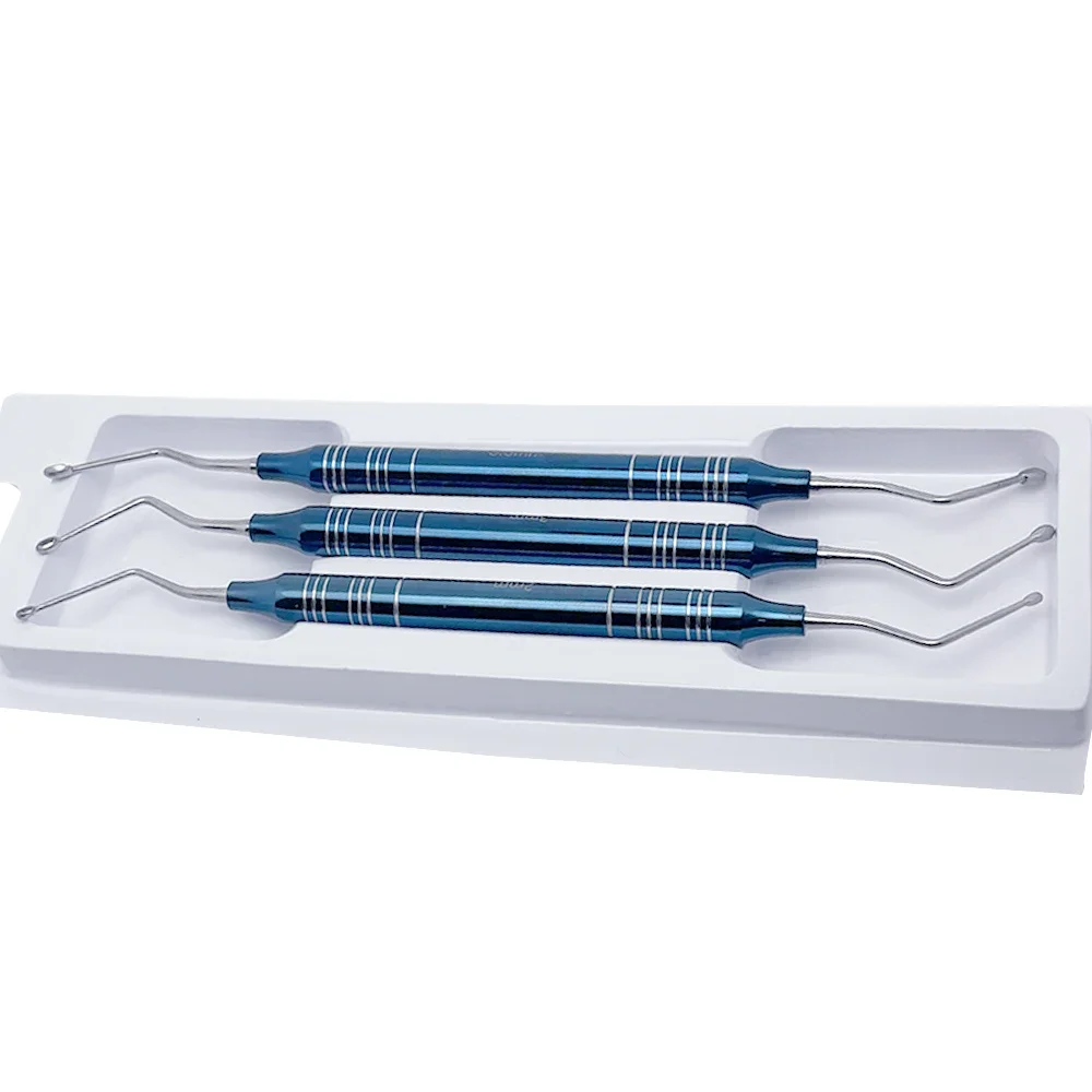 Dental Surgical Implant Powder Spoon Bone Graft Scoop Curette for Periodontal Cleaning and Fragment Removal