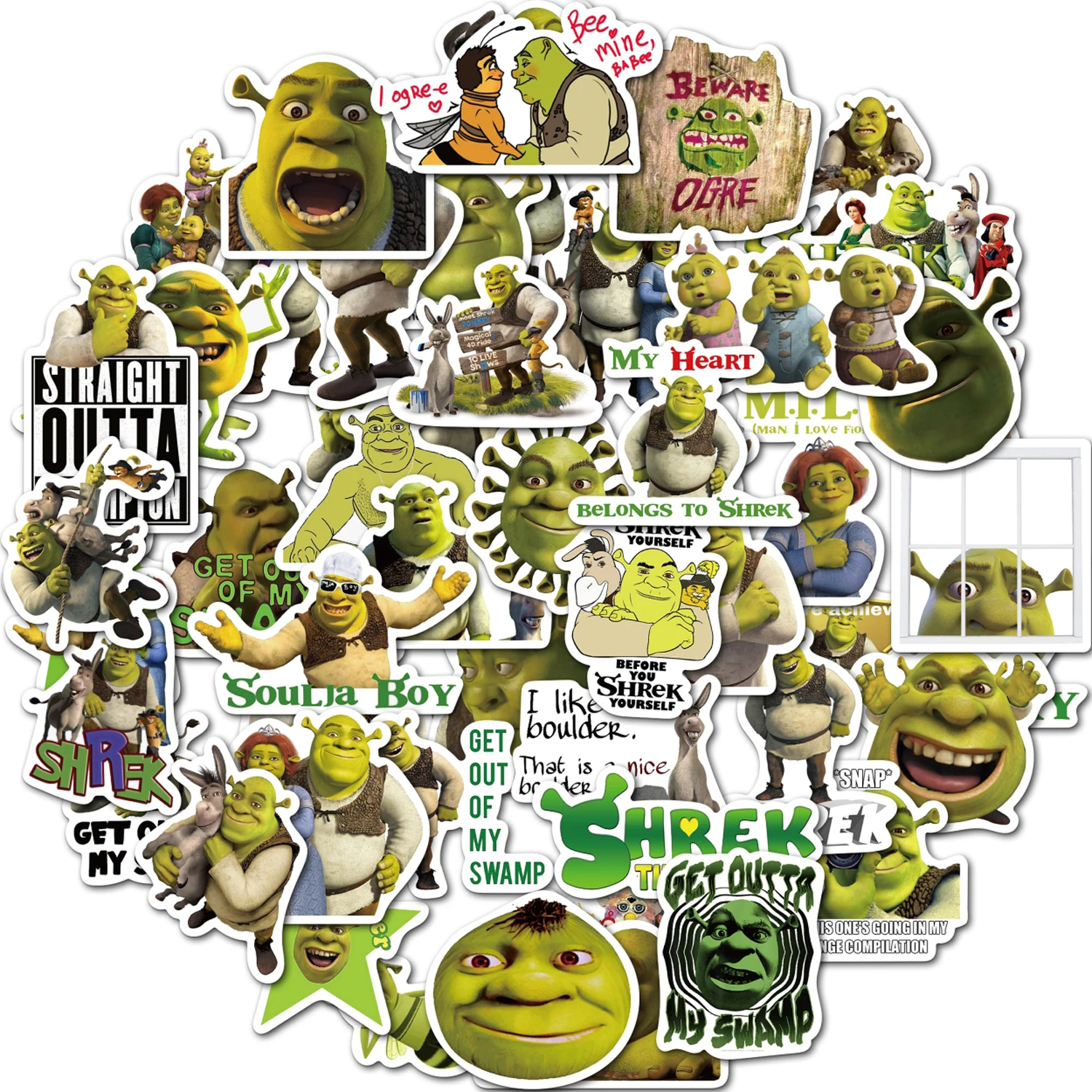 10/50Pcs Disney Monster Shrek Stickers Meme Decal Skateboard Laptop Graffiti Suitcase Guitar Children Cartoon Sticker Gift Toy