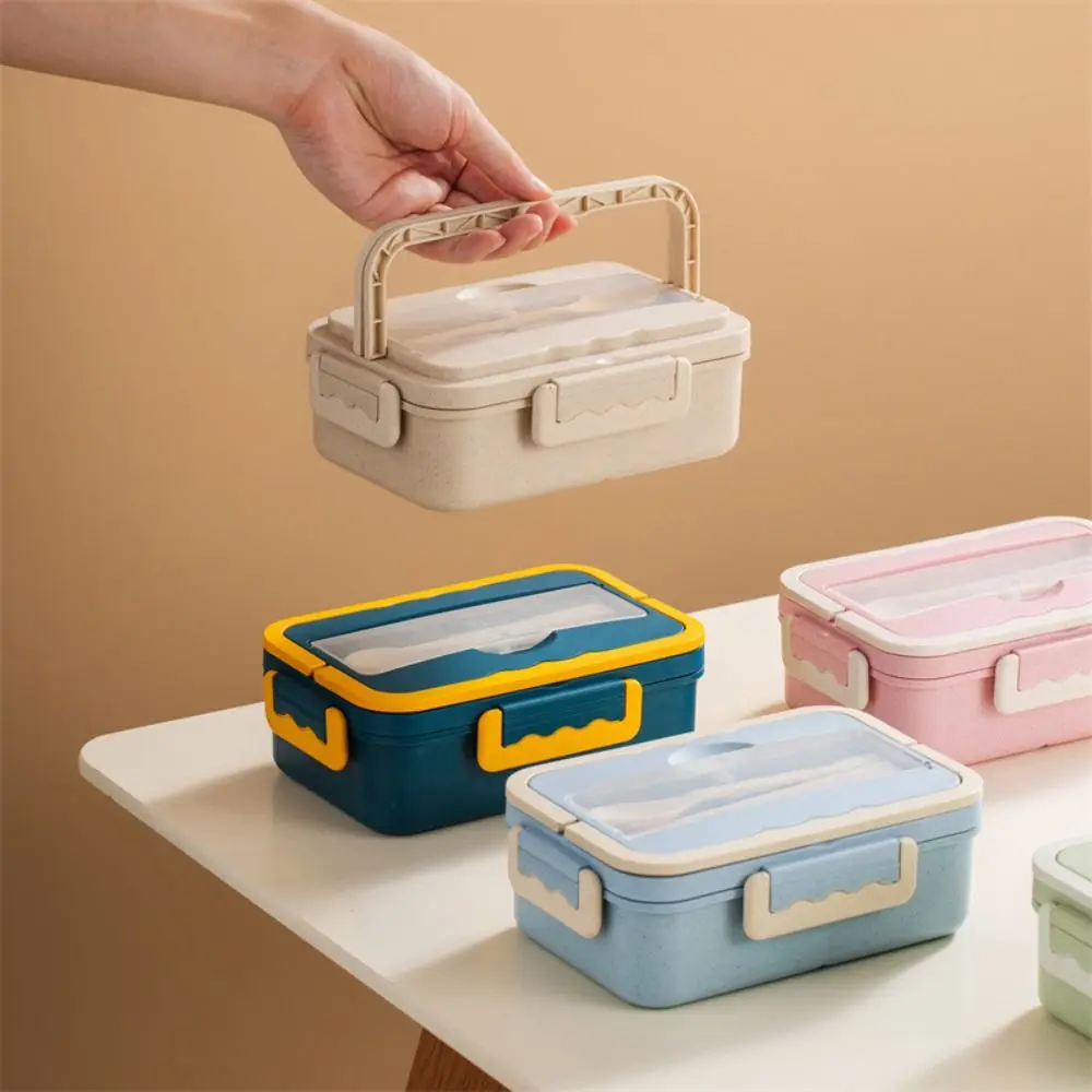 1000ml Food Storage Container With Meal tools Meal Prep Containers Lunch Box Microwave Safe Leak Proof Bento Box