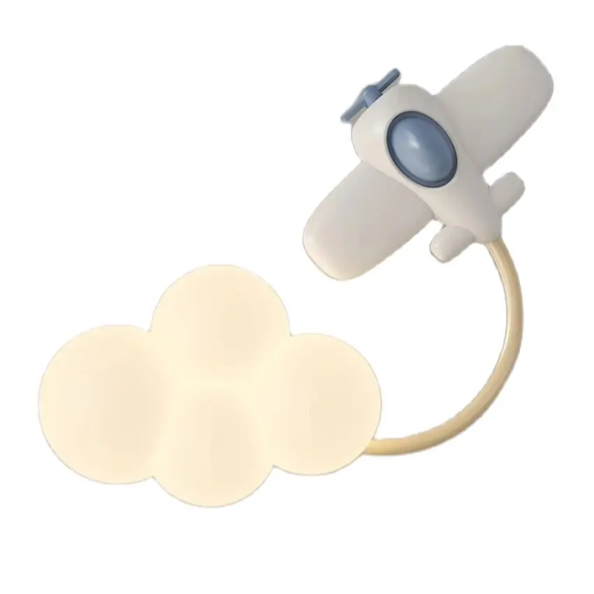 Cream cartoon cloud wall lamps kids room light boy eye protection modern bedroom wall dimming led wall sconces light lighting
