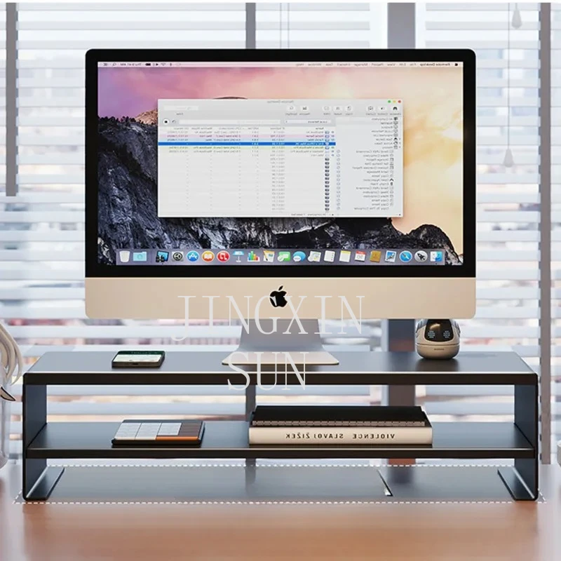Computer Monitor Stand Riser with Storage Desktop Organizer Shelf for Office Ergonomic Laptop Holder PC Screen Desk Mount