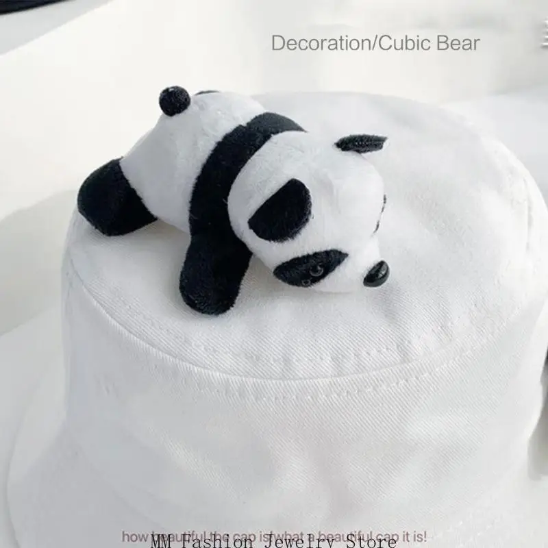 D0UB 팬더 모자 여름 모자 팬더 SunHat 키드 팬더 양동이 모자 Cloches 모자 팬더 어부 모자 분지 모자 여름 중산모 모자