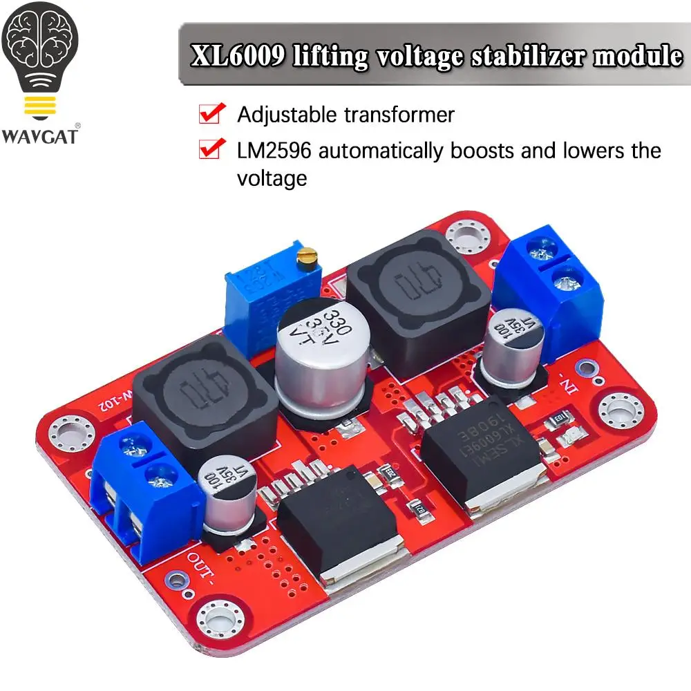 Xl6009 lm2596s alta qualidade DC-DC step up down boost buck módulo conversor de energia de tensão 1.25v-26v para 3.5-28v 3a