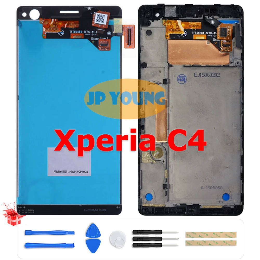 

Original 5.5" LCD Touch Screen Digitizer Assembly with Frame for Sony Xperia C4 E5303/E5306/E5333/E5363 - Replacement