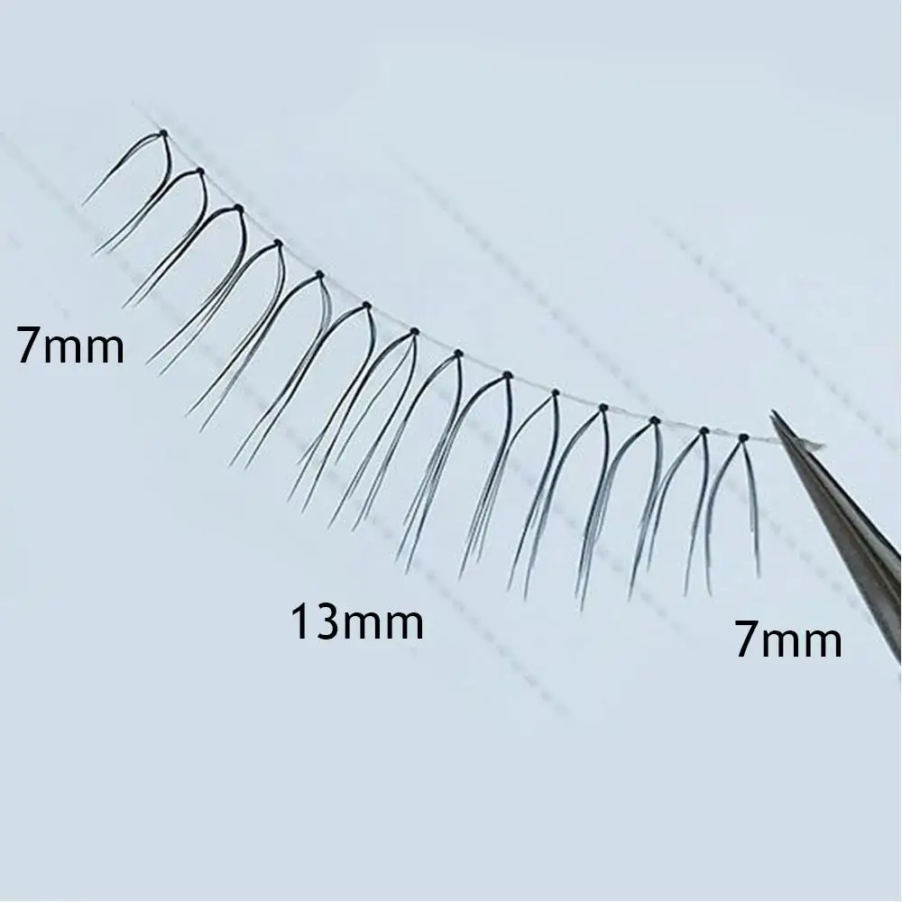 5 Pairs False Eyelashes U-shaped Lash Extension Korean Natural Wispy Transparent Stem Eyelashes Comic Eye Reusable Eye Makeup