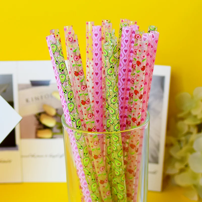 Reusable Straw - 8/16/24/32 stuks Transparante rietjes met patroon,