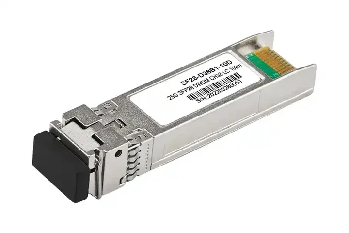 Transceptor óptico Ethernet SFP28 DWDM LR 25G Fibra monomodo (SMF) de 10 km utilizado en equipos de red FTTH con interruptor QSFP28