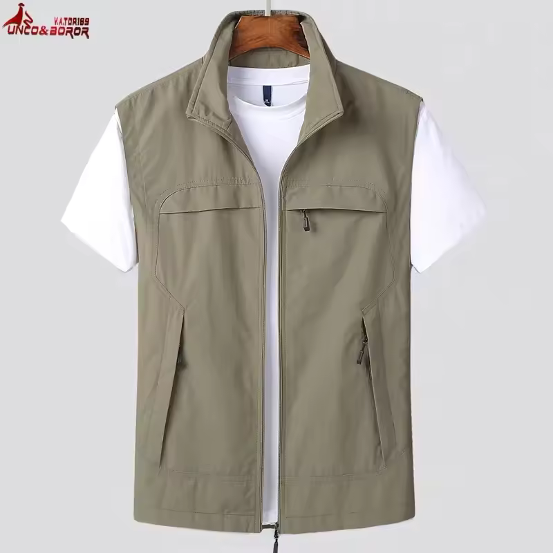 Mâle décontracté été techwear gilet sans manches vêtements de sport Multi poche photographie pêche touristique escalade gilet hommes vêtements