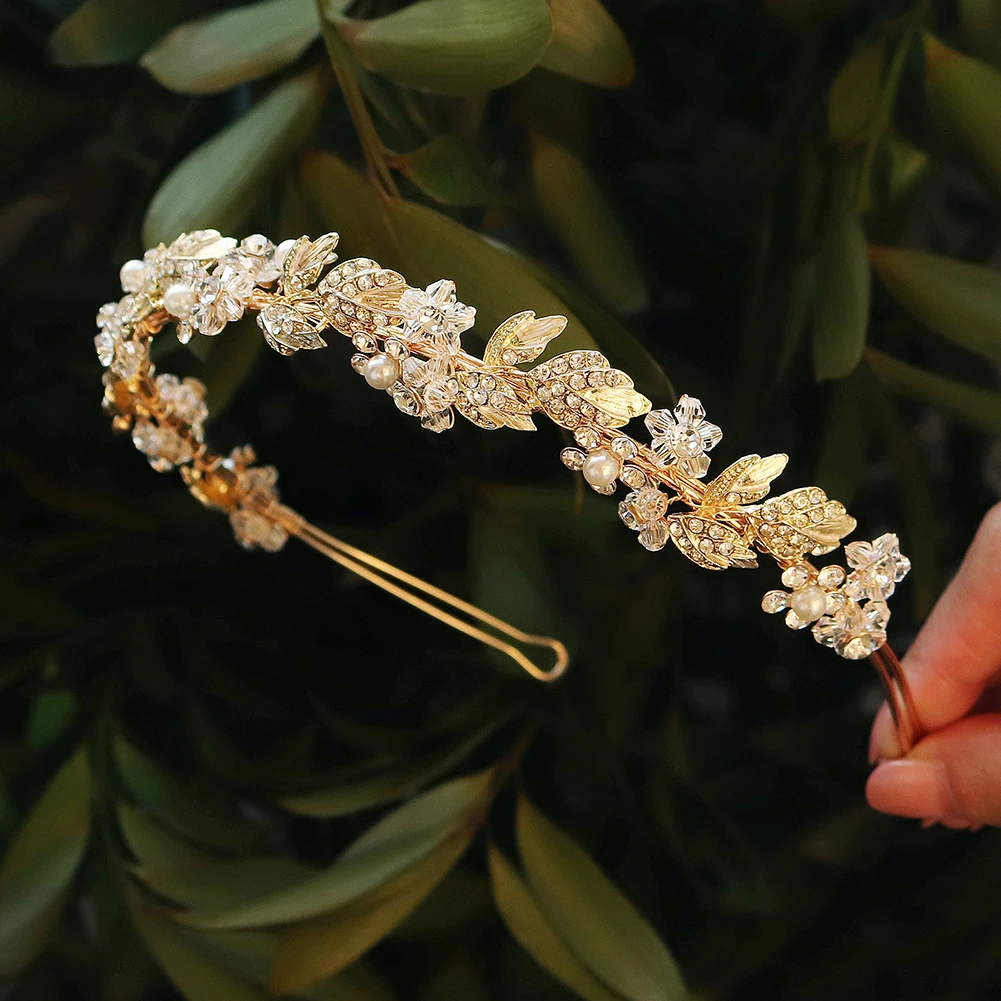 Miallo Fashion Flower Crystal Headbands for Women Hair Accessories Silver Color Crown Wedding Bridal Hair Jewelry Headpiece Gift