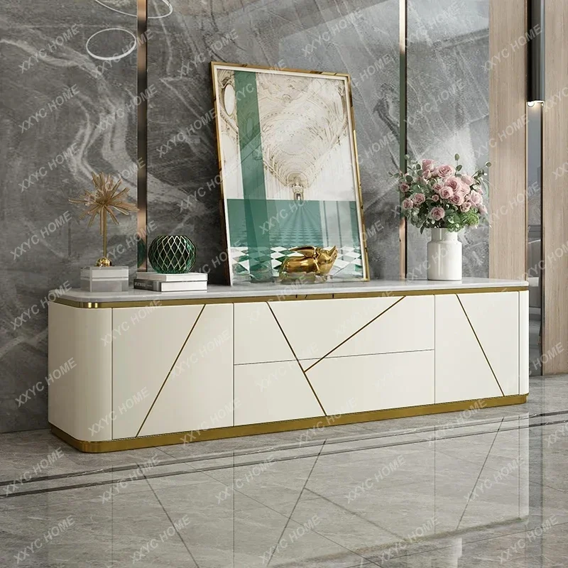 

Y1 Light luxury TV cabinet Fashion marble living room High-end post-modern Italian floor cabinet