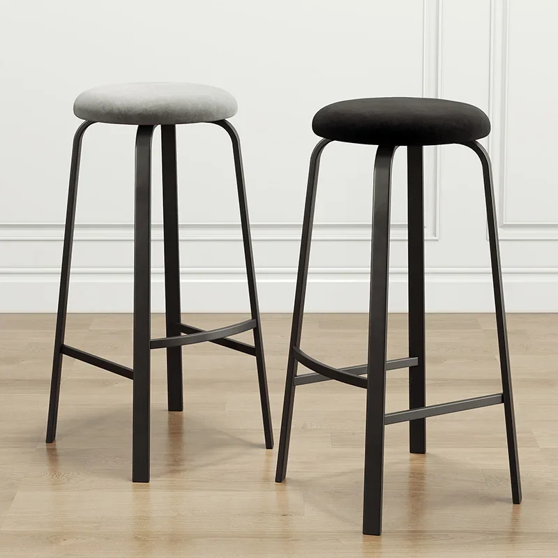 Trendy Modern Bar Stool Metal Luxury Faux Luxury Dining Room Bar Stools Round Kitchen Sillas Para Barra De Cocina Home Furniture