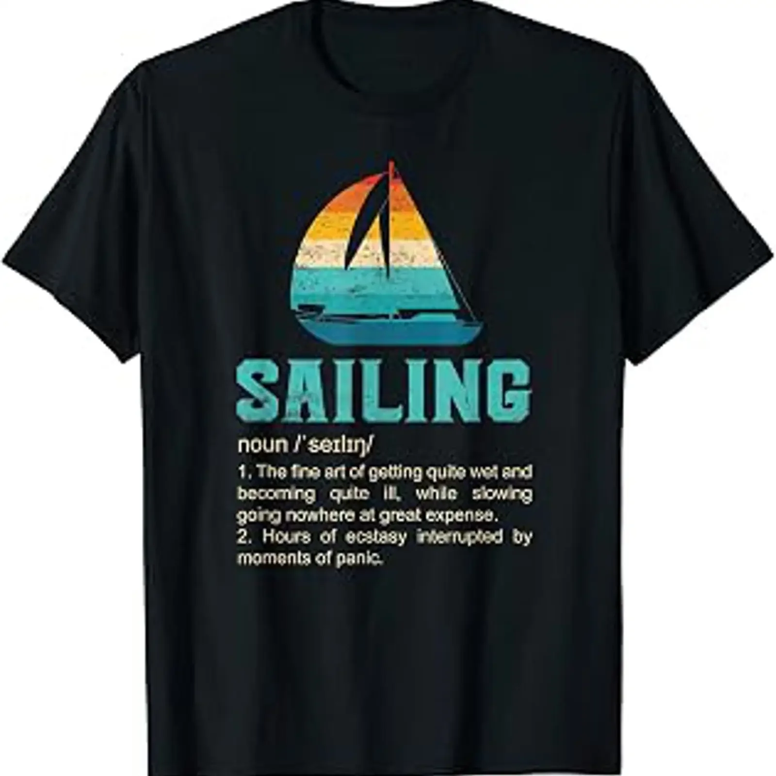 Funny Sailing Definition Sailors Boat Sail Yacht T Shirt vintage Washed homme Casual Slightly Stretched Unisex Breathable Soft