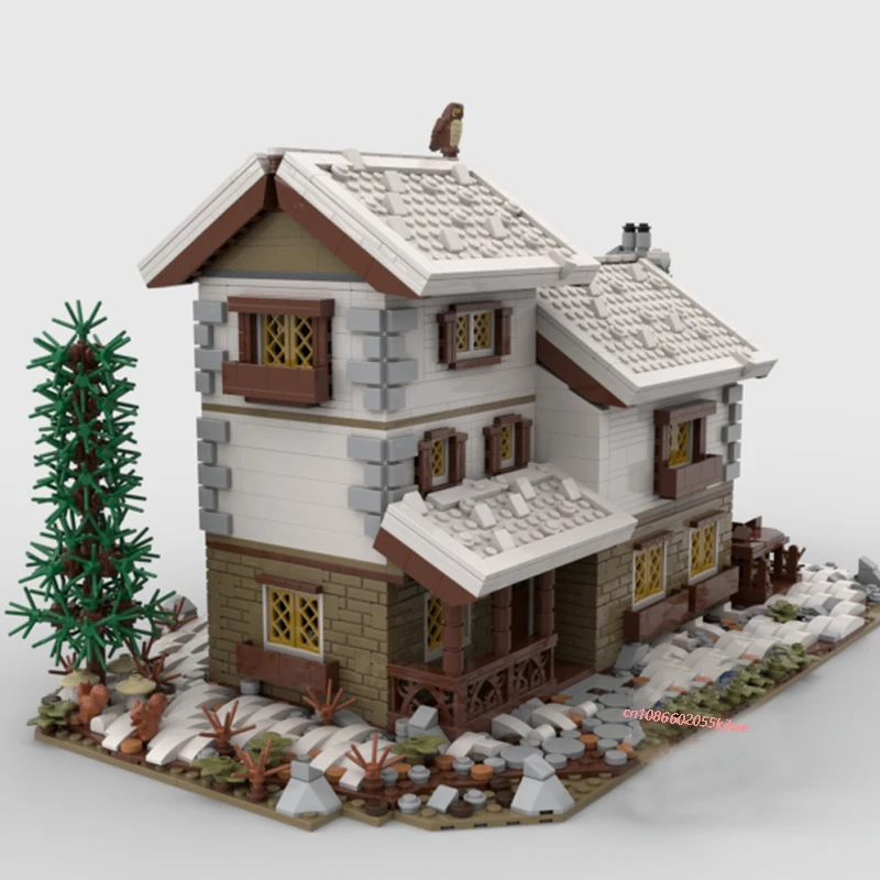 Nouveau 3098 pièces ville vente chaude Street View Moc hiver Village famille Cottage modèle bricolage idées créatives enfant jouet assemblage Puzzle cadeau