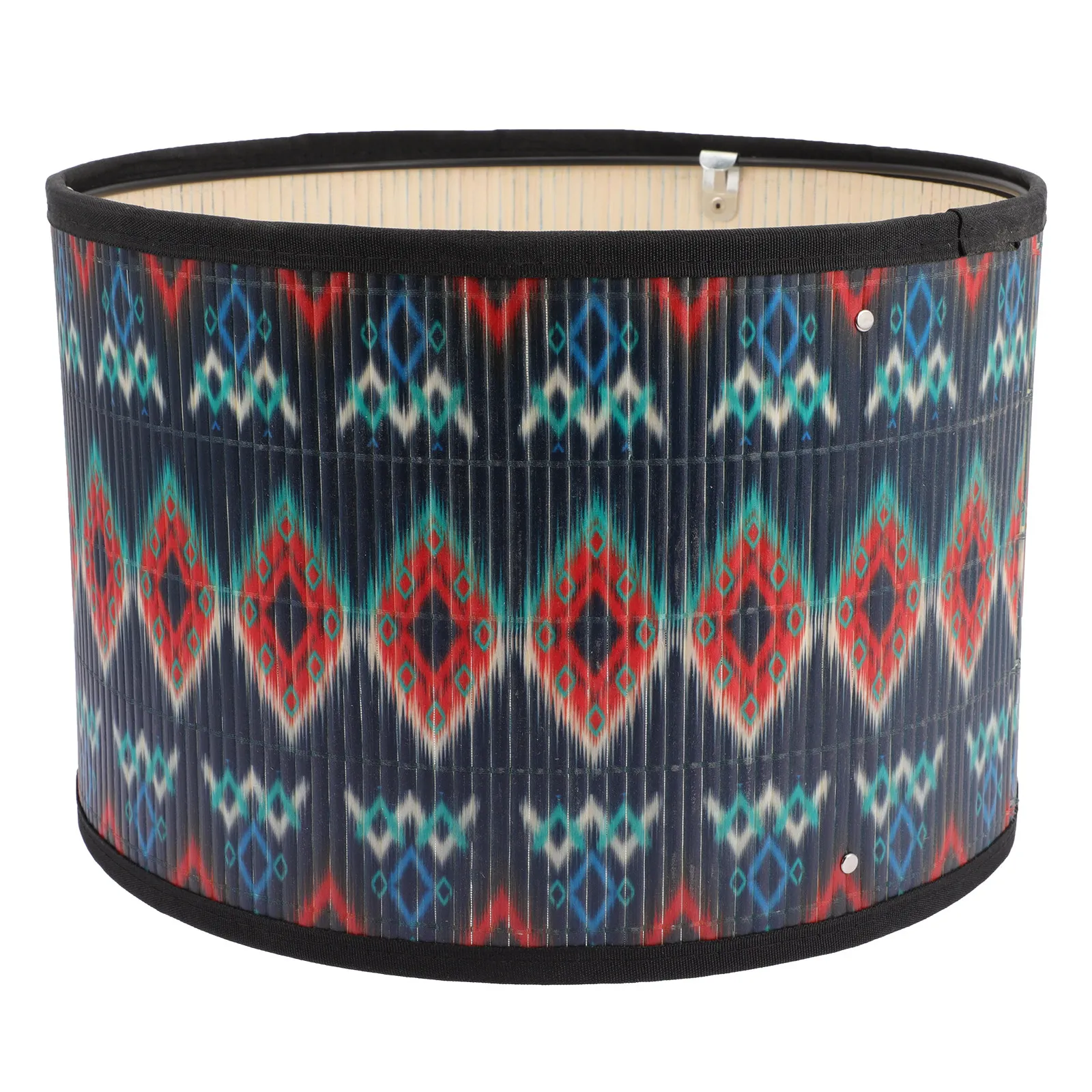 

Vintage Bamboo Iron Lamp Shade Retro Pattern Dust Protection Soft Light Comfort Eyes Durability Lighting Accessories Pendant