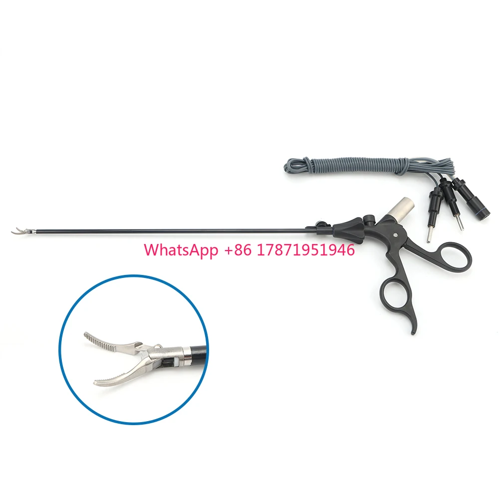 Hot Selling Laparoscopic Bipolar Forceps with Cable, Reusable Bipolar Coagulation Maryland Forceps