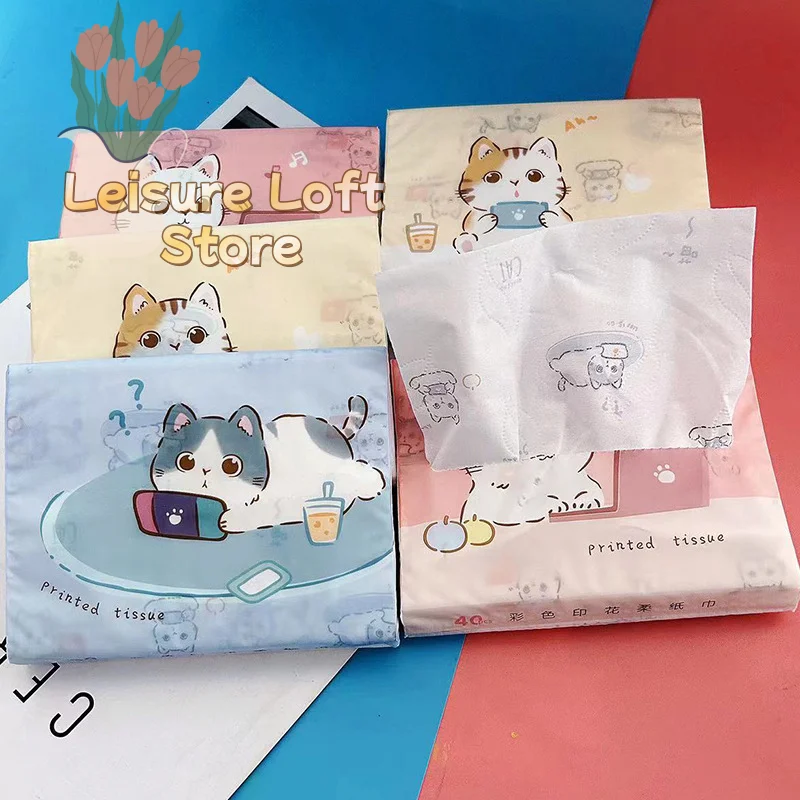 40 Sheets/pack Disposable Face Towel Tissue Soft Thick Dry Wipe Tissue Household Napkins Paper Towels Toilet Paper
