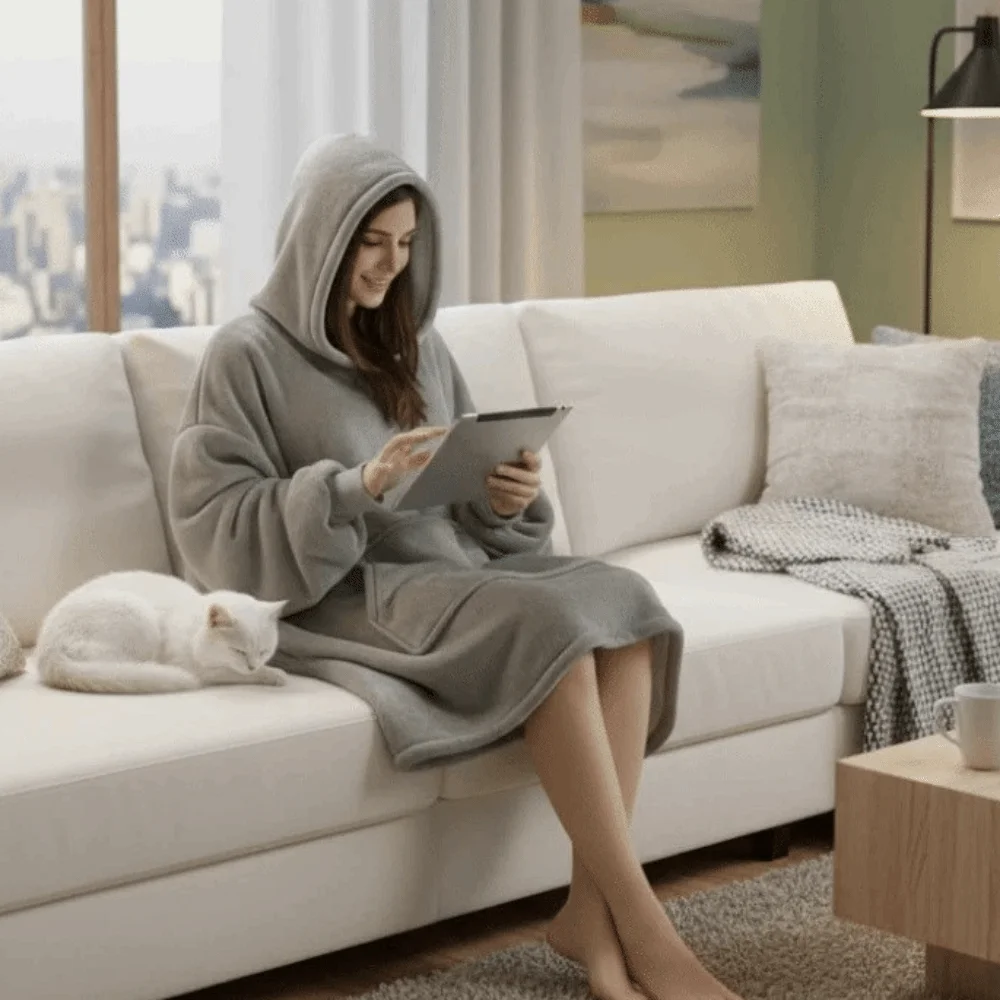 

Теплый фланелевой халат с длинными рукавами, удобный носимый халат для пар с карманами, одежда для сна, осень-зима