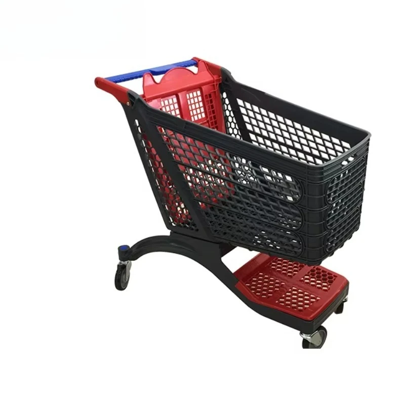 Supermarket plastic shopping cart grocery store portable shopping cart