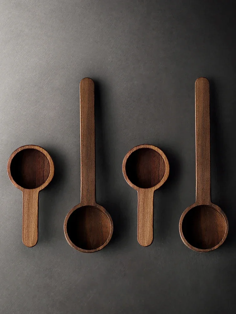 

The product can be customized.Handmade black walnut coffee bean spoon measuring spoon vintage style solid wood