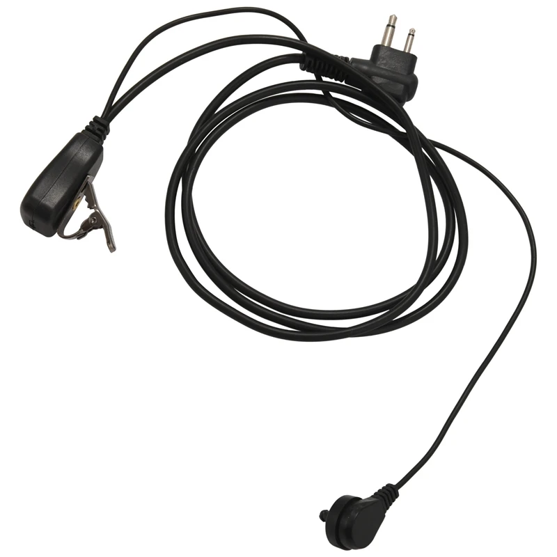 Acoustic Tube Earpiece para Motorola, 2-Way Radio, Ptt Headset, GP88S, GP300, GP68, GP2000, GP88, Fbi Style, 2Pin, 6Pack