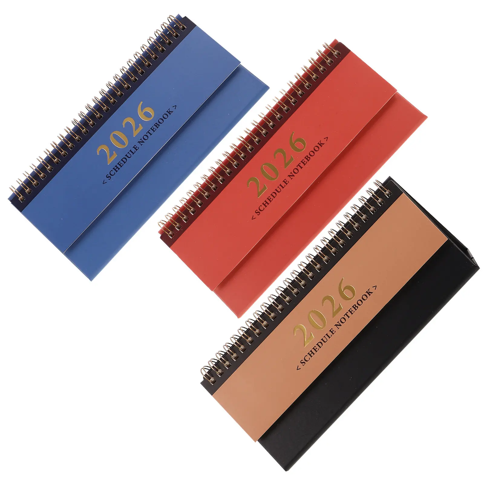 3Pcs Table Calendar Mini 2026 Compact Monthly Desk Planner for Office Home Organization Elegant Minimalist Aesthetic Smooth Ink