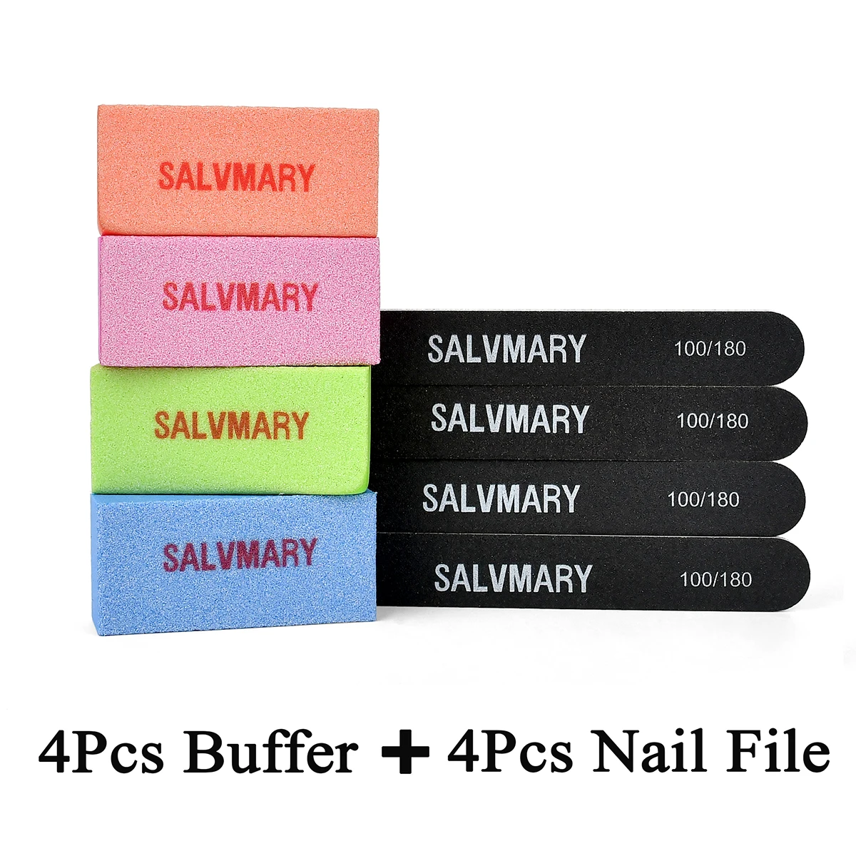 ชุดแต่งเล็บที่ทนทานตะไบเล็บและบัฟเฟอร์ขัดชุด 8 ชิ้น/แพ็ค