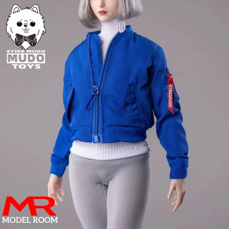 CTC-010 1/6 스케일 여성 파일럿 지퍼 자켓 짧은 탑 의류 모델 맞는 12 ''군인 액션 피규어 바디 인형