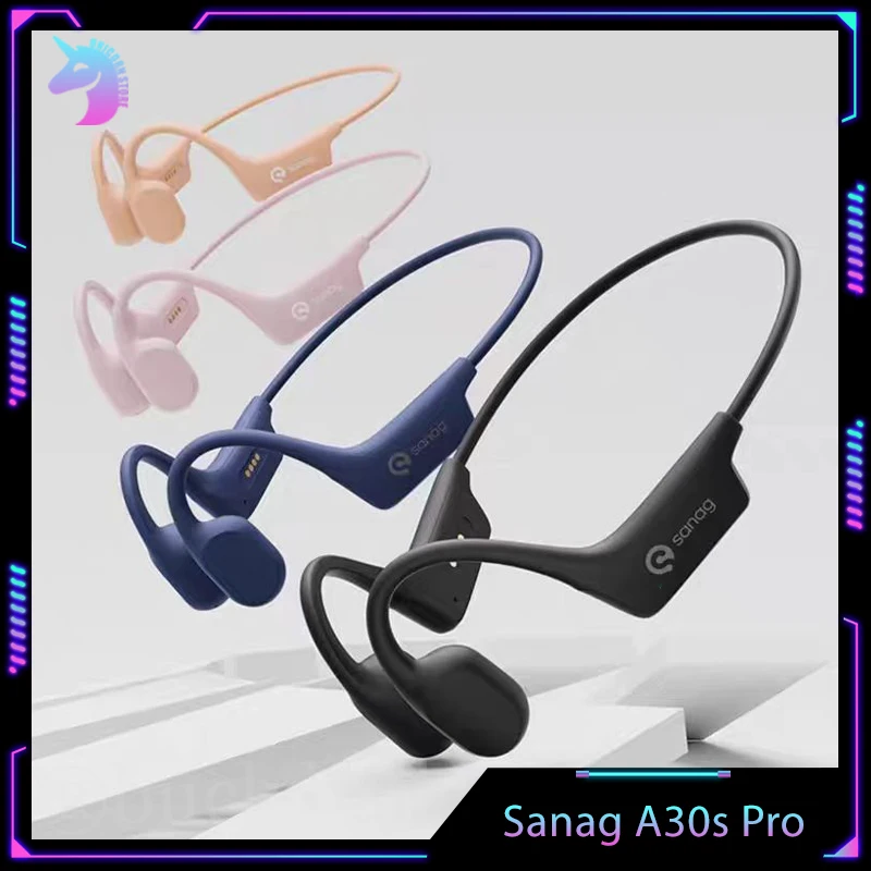 Sanag A30S Pro Air Conduction Wireless Bluetooth 360° Panoramic Sound Earphone Open Ear Headphone Custom IPX7 Waterproof Headset