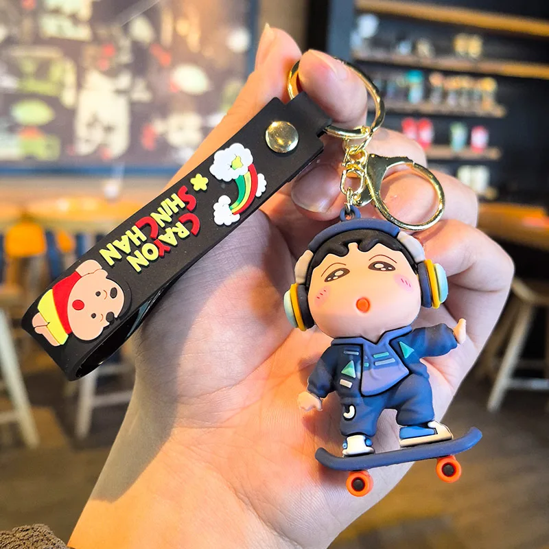 1 قطعة للتلوين شين تشان مفتاح مشبك الكرتون الصليب خلع الملابس مفتاح الهزلي على ظهره التحول الديكور الهدايا #5