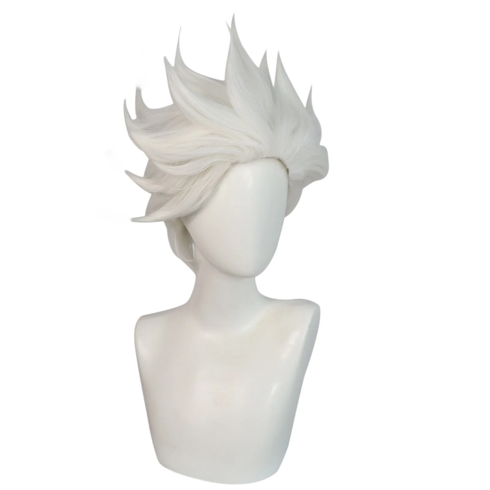 Animation Ursula Cosplay Wig Anime Male White Short Hair Multiple Styling 30cm Halloween Carnival Party Hairpiece