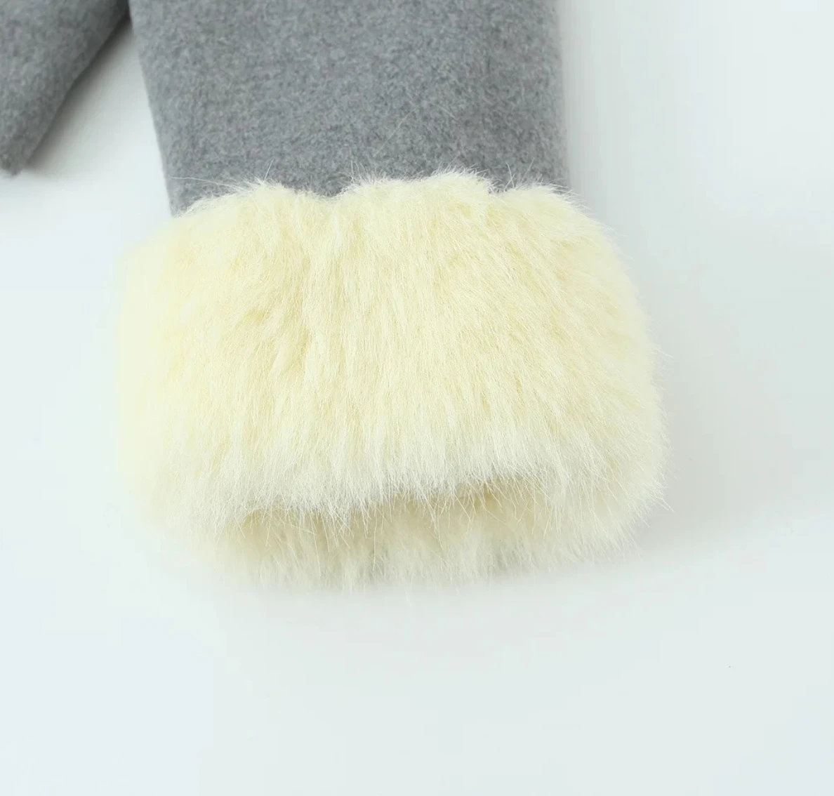 Veste courte à manches longues pour femme, garniture en fourrure, simple boutonnage, manteau d'automne et d'hiver, vêtements d'extérieur