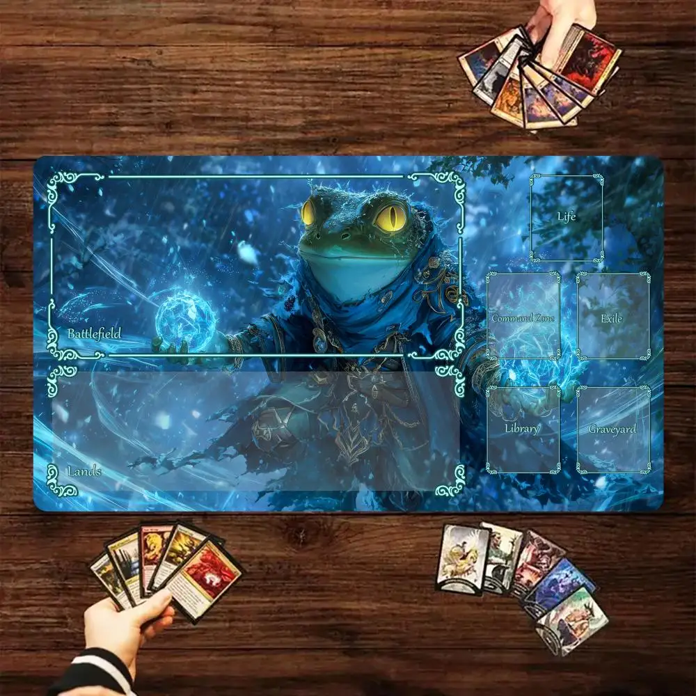 

Blizzard and Frog Mage Magic Card Battle Mat MTG Playmat Anti-slip Base 35X60CM gathering gaming mats Board Game Mat for TCG