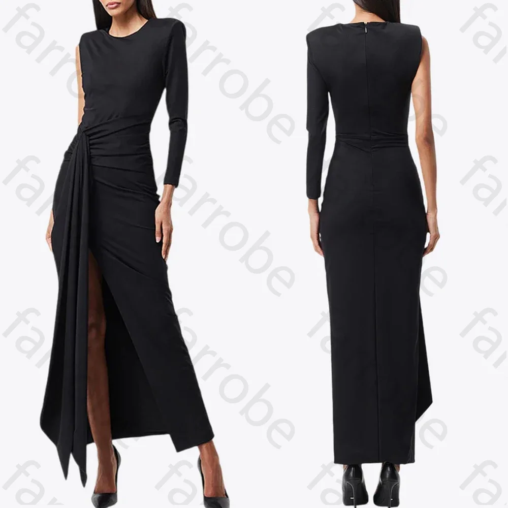 

Customized Elegant Power Trip Draped Maxi Dress A-Line Evening Dresses Formal Exquisite High Quality Prom Party Gowns for Women