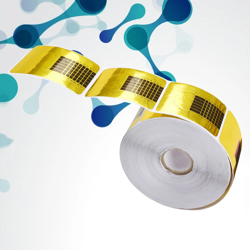 500pcs Forms Golden Square Nail Art Guide Stickers For Acrylic Uv Gel Extensions Manicure Extension Tool Kit Nail Tips