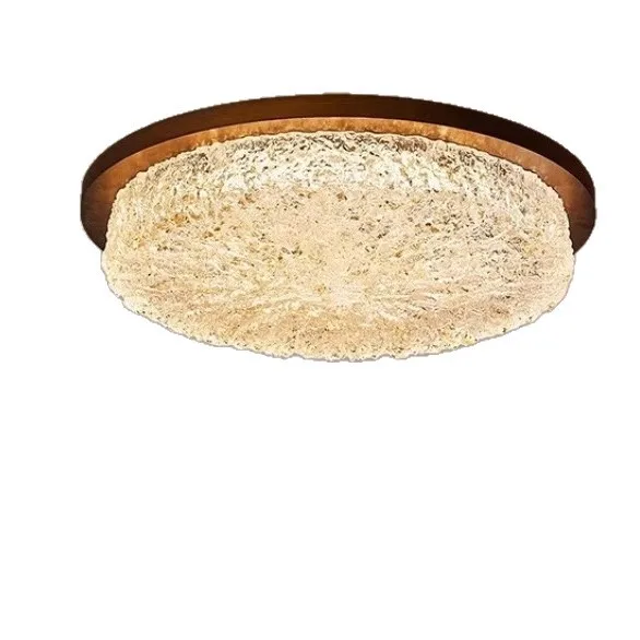 

Bedroom eye protection ceiling lamp, retro walnut, high-end restaurant, homestay atmosphere lamp