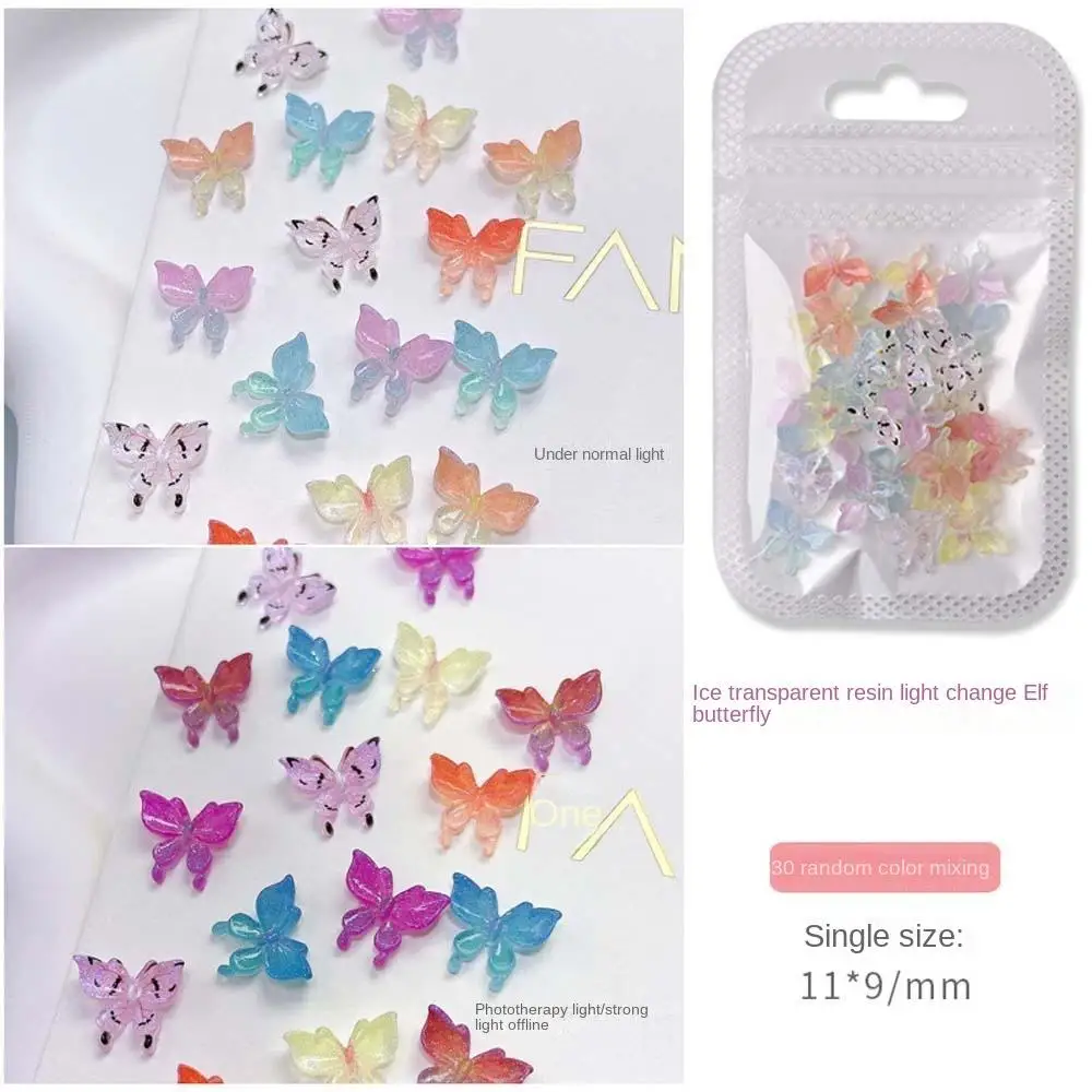 Color Manicure Accessories Ins Style Nail Ornament 3D Nail Art Drills Butterfly Nail Decorations Nail Jewelry Nail Rhinestones